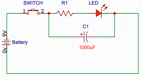 LED with Capacitor Circuit