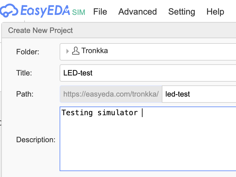 Name Simulation LED